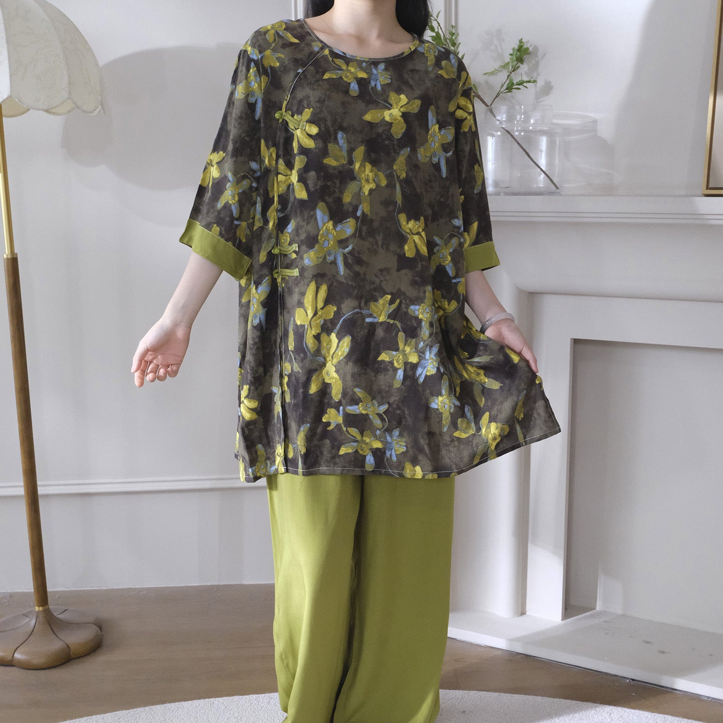 Can Be Worn Outside New National Style Poppin Pajamas Suit