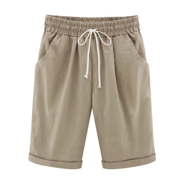 Women's five-point wide-leg pants