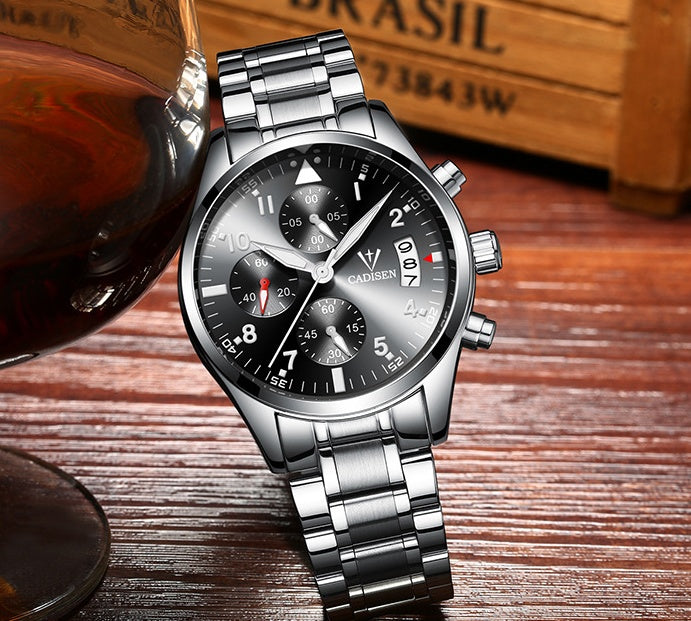 Quartz Fashion Multifunctional Stainless Steel Watch