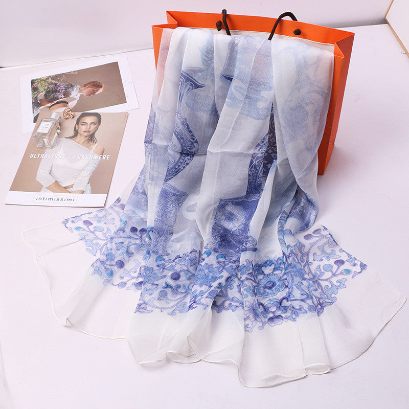 Women's Qianli Jiangshan Tu Tulle Scarf