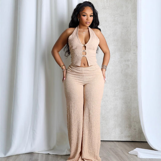V-neck Tube Top Sexy Fashion Set