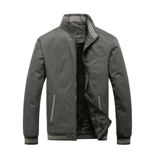 Men's hoodless cotton jacket