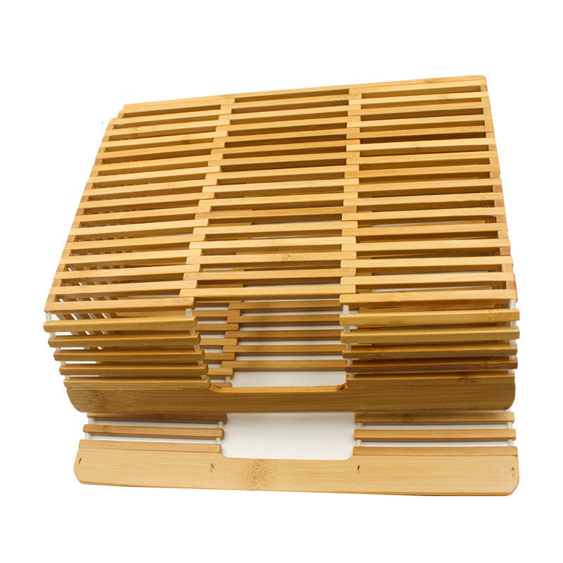 Square bamboo beach bag