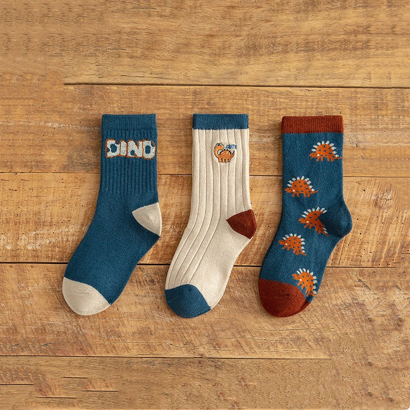 Children's Cartoon Wool Medium Tube Socks