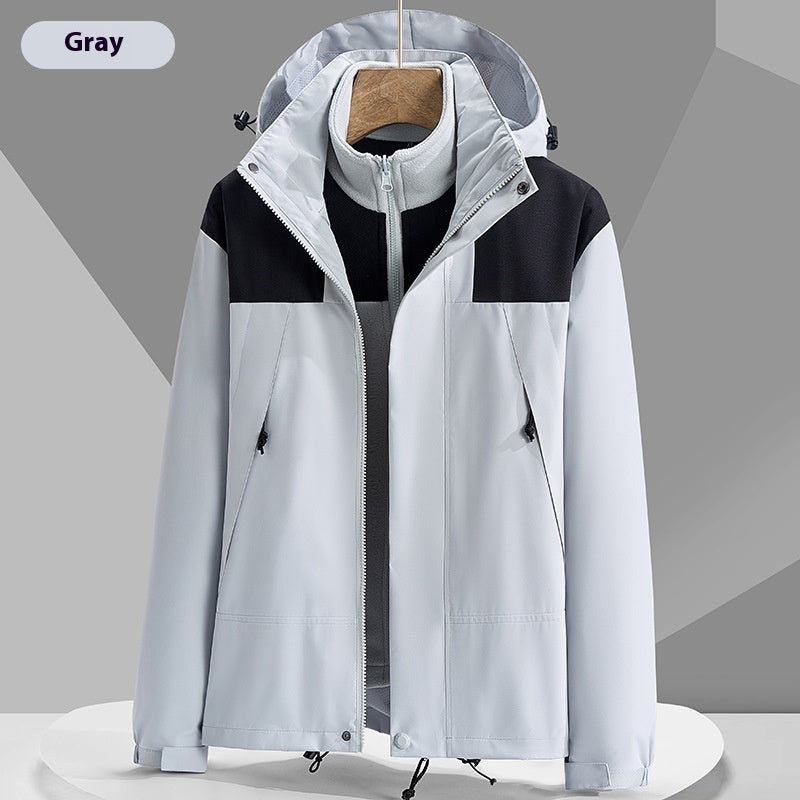 Hættetrøje Windbreaker Unisex Modstandsdygtig Jakke Med Lynlås Og Farveblokke Med Lommer Vandafvisende Overtøj Til Kvinder Mænd Tøj