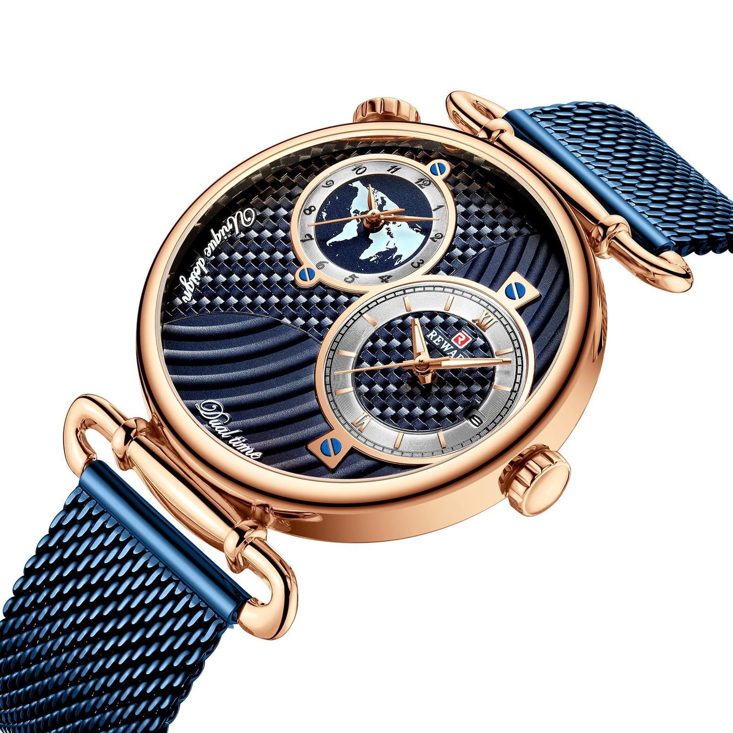 steel mesh belt men's watch