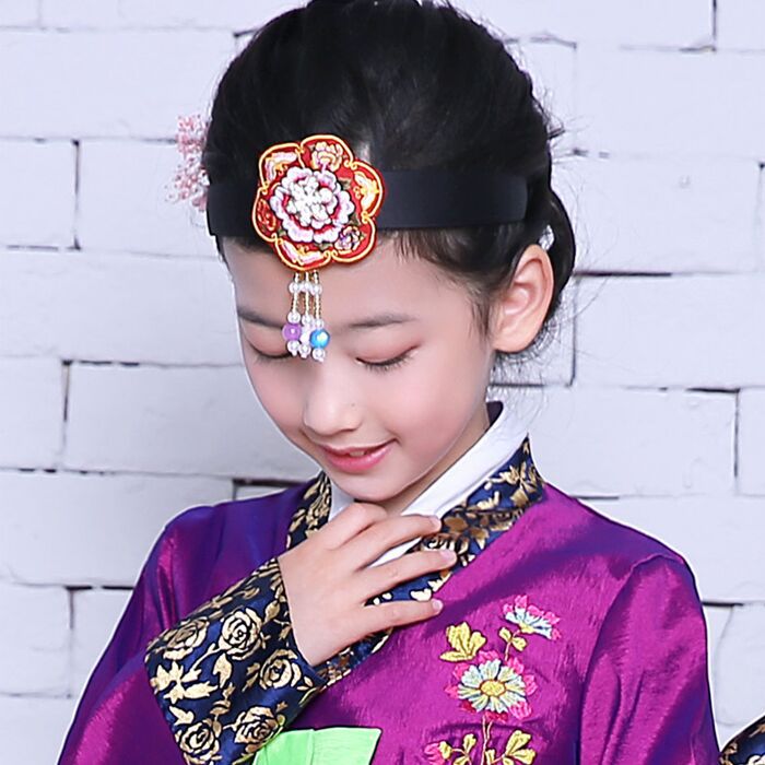 Hair Accessories Hanbok Embroidery Flower Headband