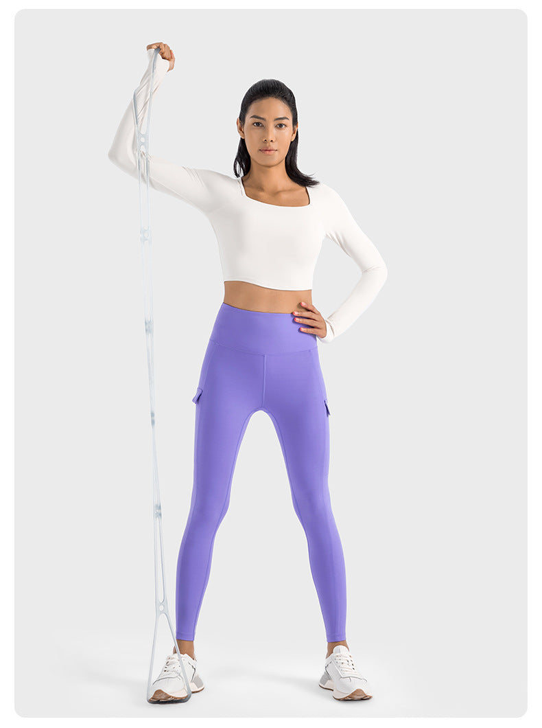Mesh Stitching Breathable Slim Yoga Long Sleeve