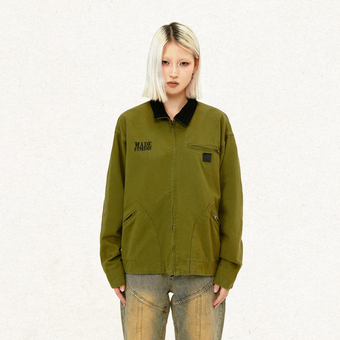 American Street Spoof Lapel Vintage Coat