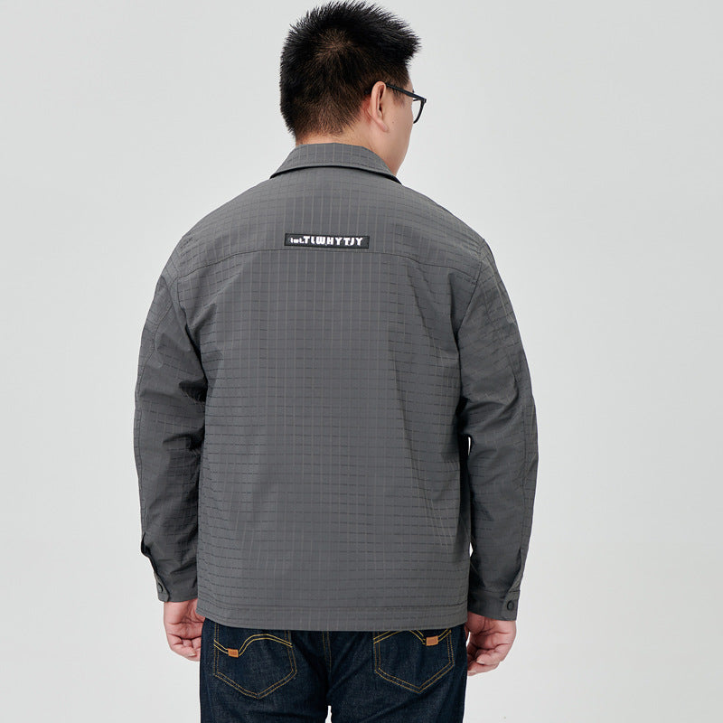 Plus-sized Size Plaid Jacket For Men