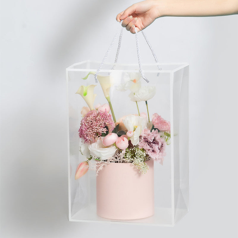 Border Handbag Transparent Hand Carrying Flower Bag