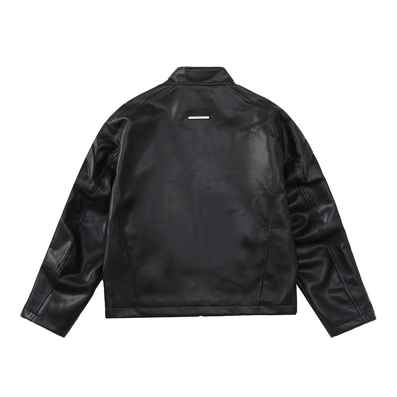 Special-interest Design Stereo Filling Leather Jacket Coat