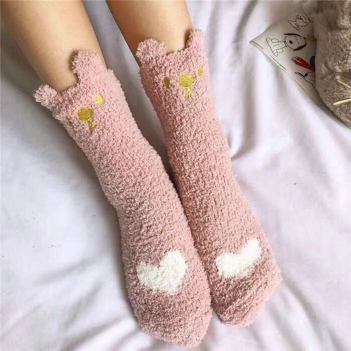 Children's middle tube socks keep warm and thick