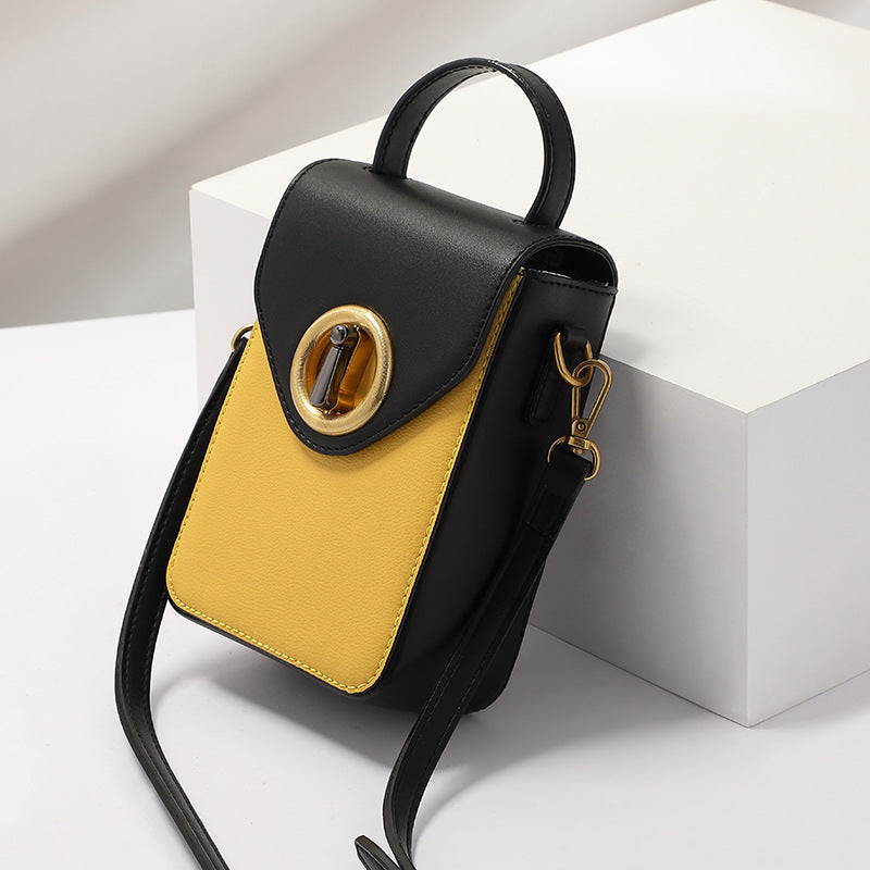 Contrasting color mini phone bag