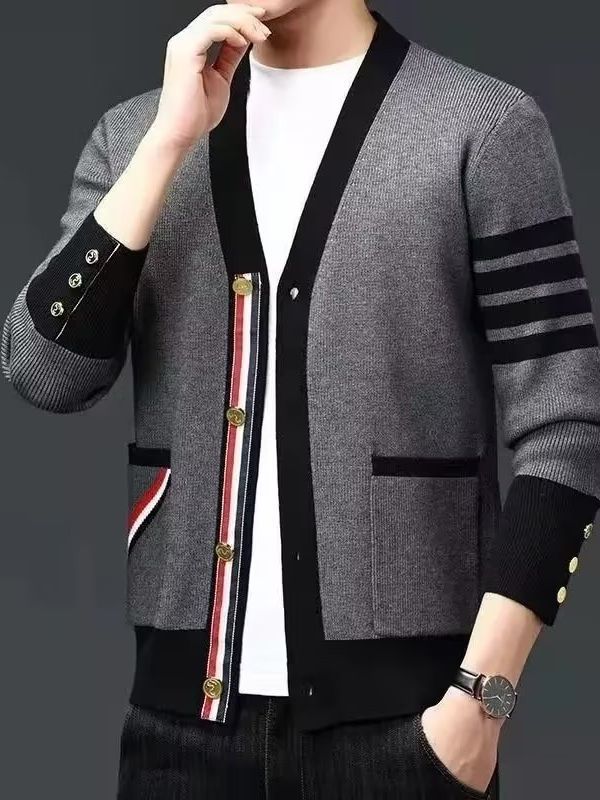 Knitted Cardigan Korean Fashion V-neck Coat