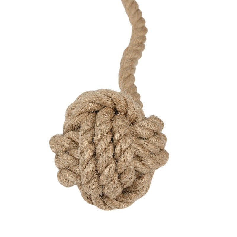 Pet Toy New Bite-resistant Hemp Rope Ring Dog Leash Circle