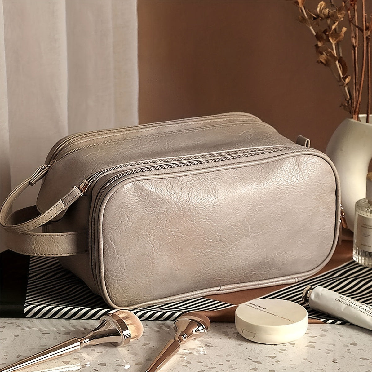 Solid Color Simple Large Capacity Storage Bag