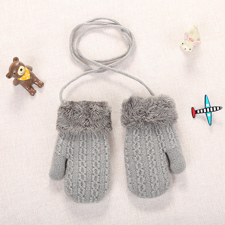 Double-layer Knitted Drop-resistant Velvet Gloves