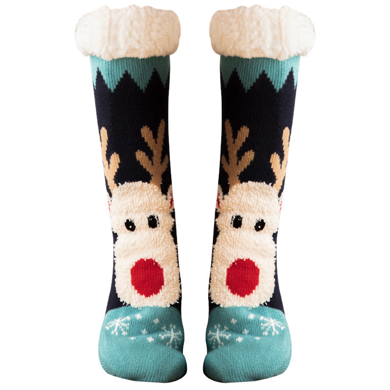 Berber Fleece Christmas Autumn And Winter Home Couple Room Socks