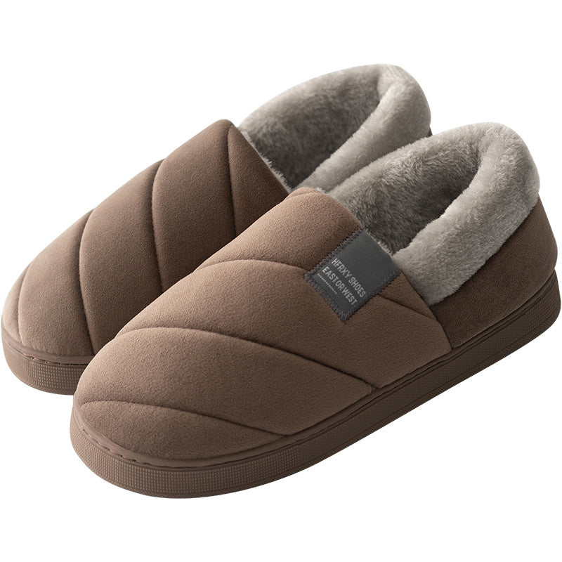Slip Resistant Slippers With Heel In Winter
