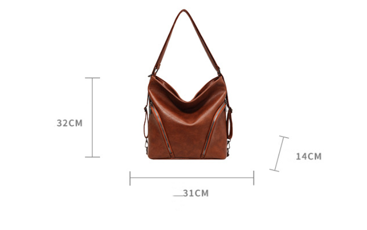Autumn Winter Retro Fashion Multipurpose Large Capacity Backpack Simple Advanced Texture Commuter Tote