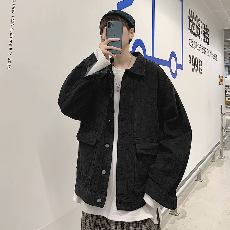 White Denim Style Ins Loose All-matching Top Korean Fashion Casual Workwear Jacket