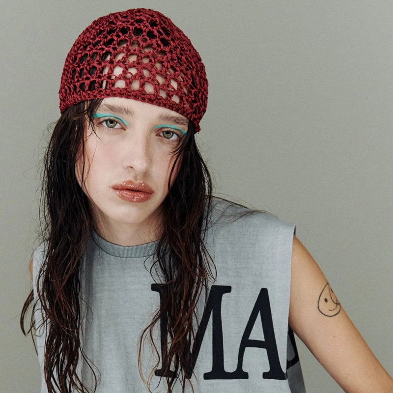 Handmade Hook Thread Hollow-out Pullover Mesh Cap Fashionable Weaving