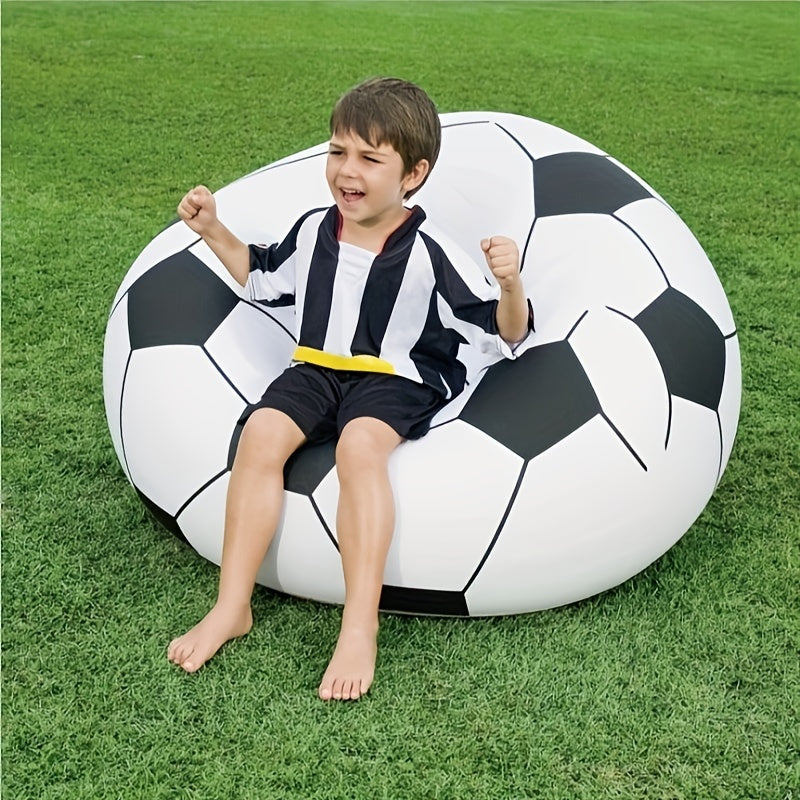 Outdoor Single Inflatable Sofa Inflatable Soccer Ball Chair Round Stool Portable Flocking Travel Inflatable Chair For Home Office