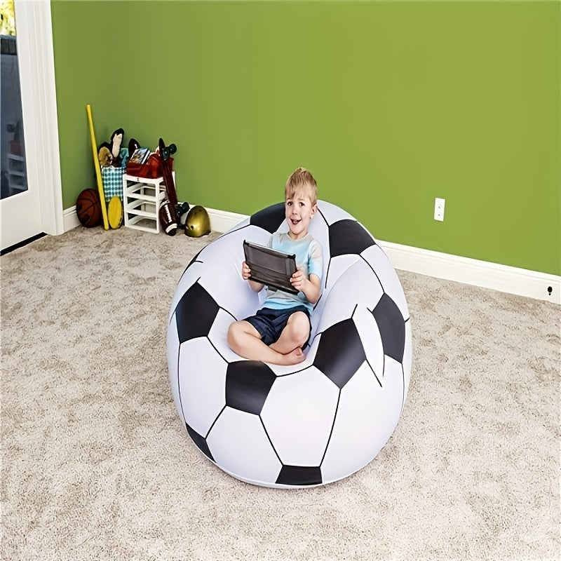 Outdoor Single Inflatable Sofa Inflatable Soccer Ball Chair Round Stool Portable Flocking Travel Inflatable Chair For Home Office