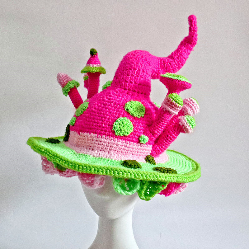 Creative Knitted Wool Big Brim Hat
