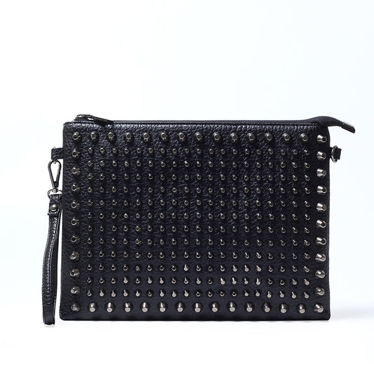 Personality rivet hand bag