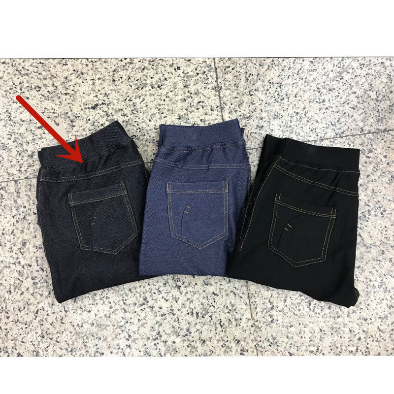 Oversized Jeans til Kvinder, Efterår, Stræk, Høj Talje
