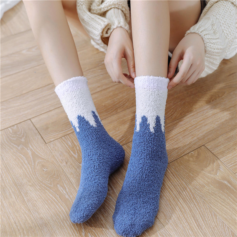 Coral fleece home sleep socks