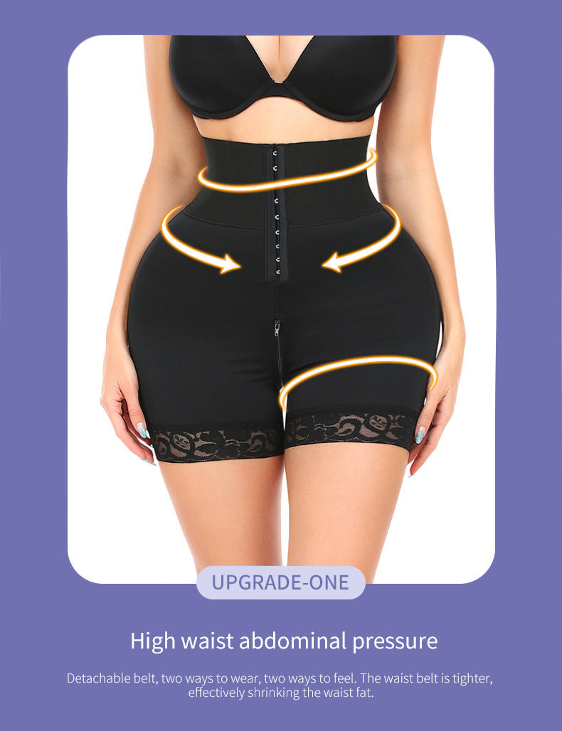 Breasted      3    Bodybuilding Girdle High Waist Belly Contracting And Hip Lifting Pants