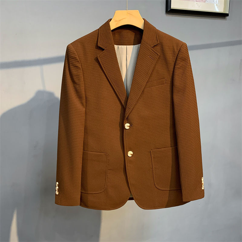 Leisure Suit Autumn Men's Slim Fit Color Business Coat