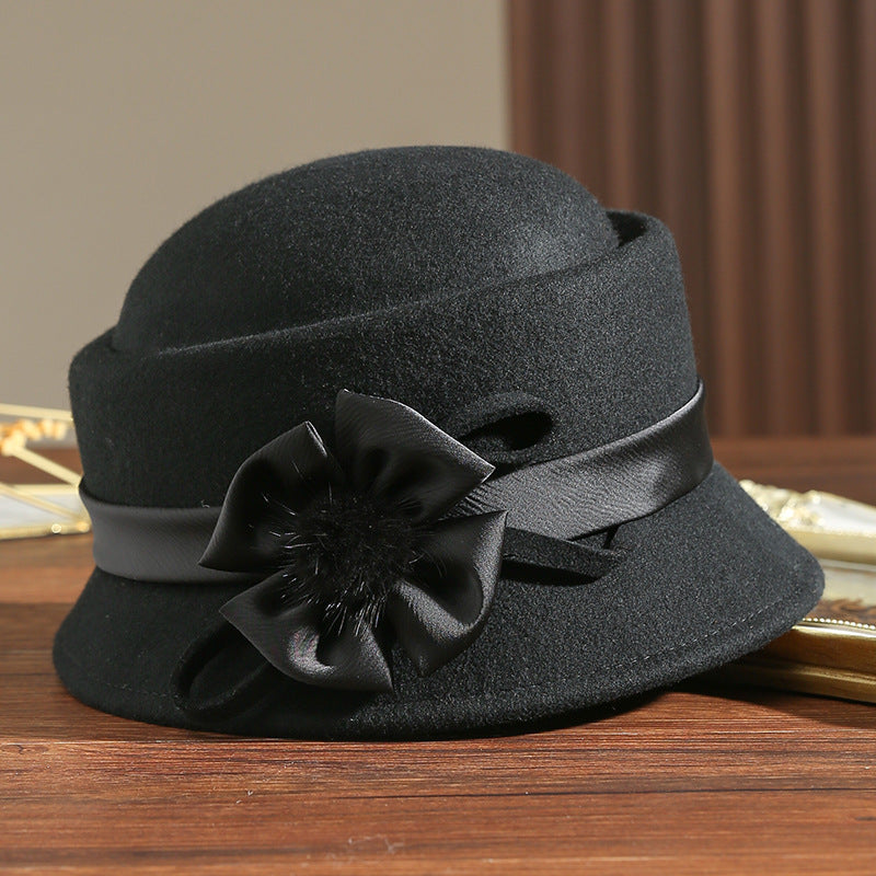 Retro Wool Top Women's Woolen Felt Hat