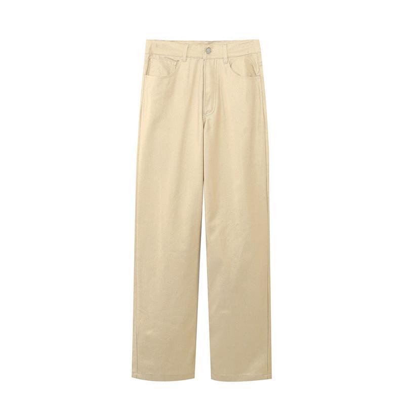 Summer New European And American Personal Casual Style Golden Bright Straight Casual Draping Pants
