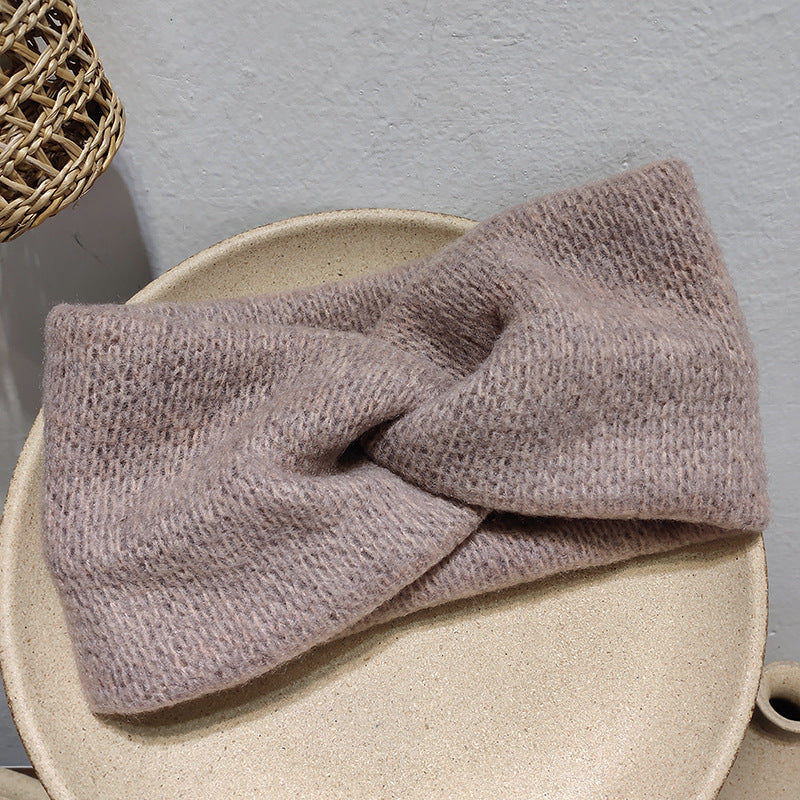 Autumn And Winter Wool French Cross Hairband