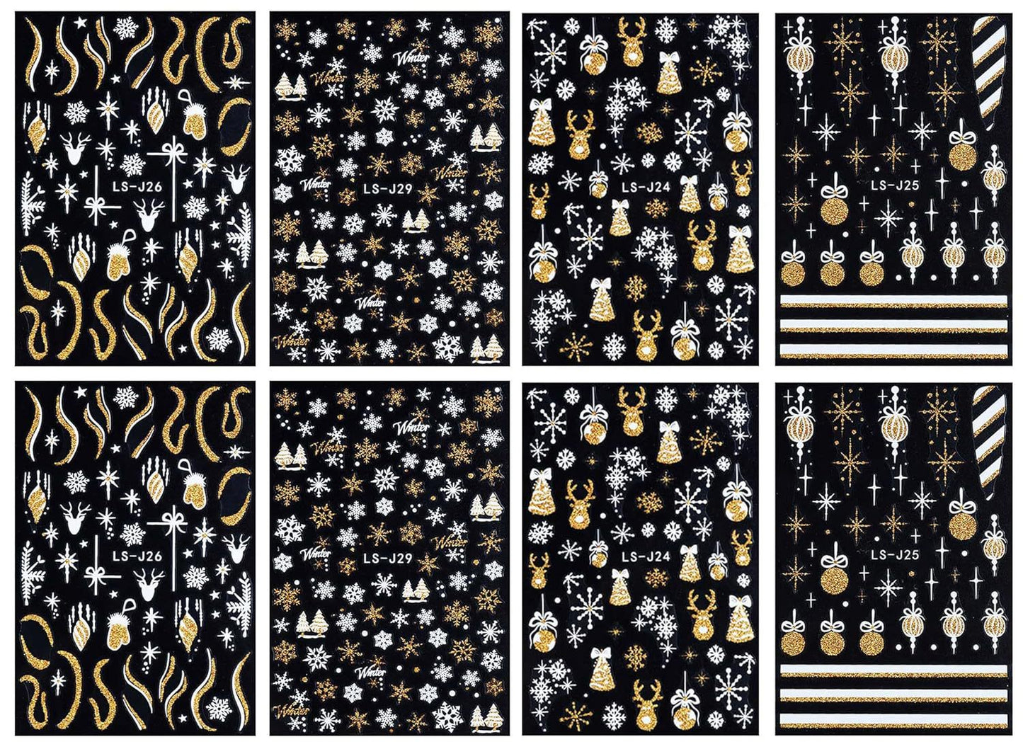 Nail Stickers Winter Snowflake Elk Christmas