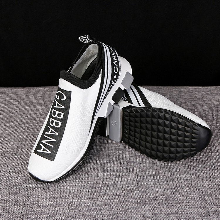 Fly-vævede, åndbare sneakers med rund tå