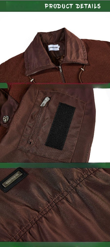 Men's And Women's Solid Color Pilot Loose Jacket