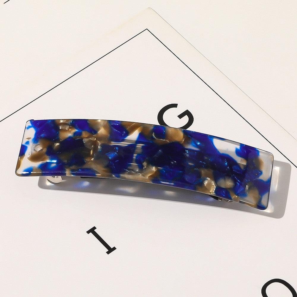 Retro Square Shape Grabbing  Acetate Sheet Spring Chuck Hair Clip