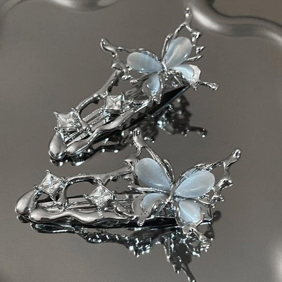 Opal Butterfly Duck Female Exquisite Side Bang Clip