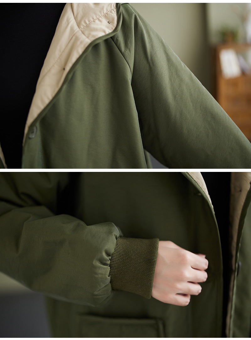 Loose Slimming And Fashionable Cotton-padded Coat