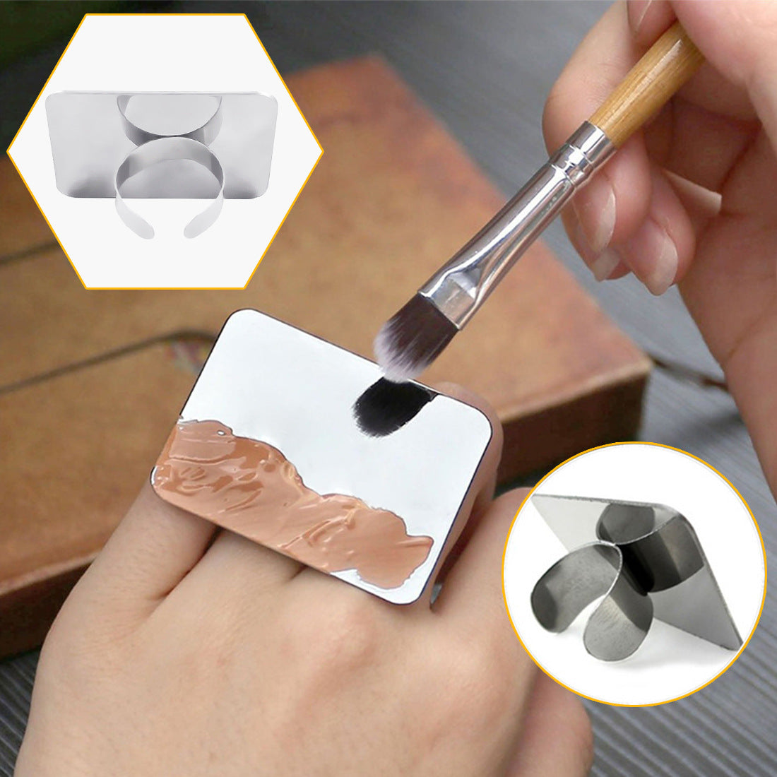 Stainless steel ring palette