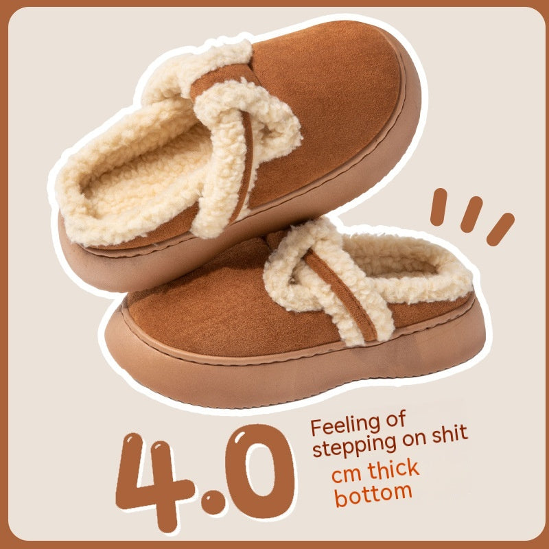 Women's Fur Slippers Winter Interior Home Plush All-matching