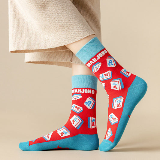 Cotton Socks Tiger Year Couple Female Long Socks