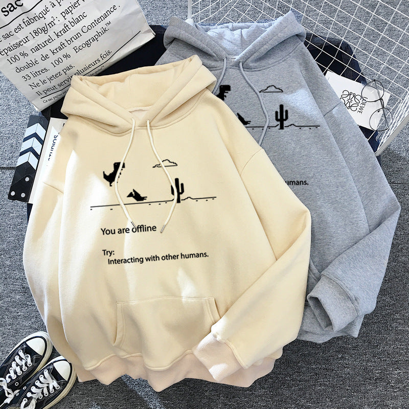 Dame Retro Dinosaur Mode Casual Sweater