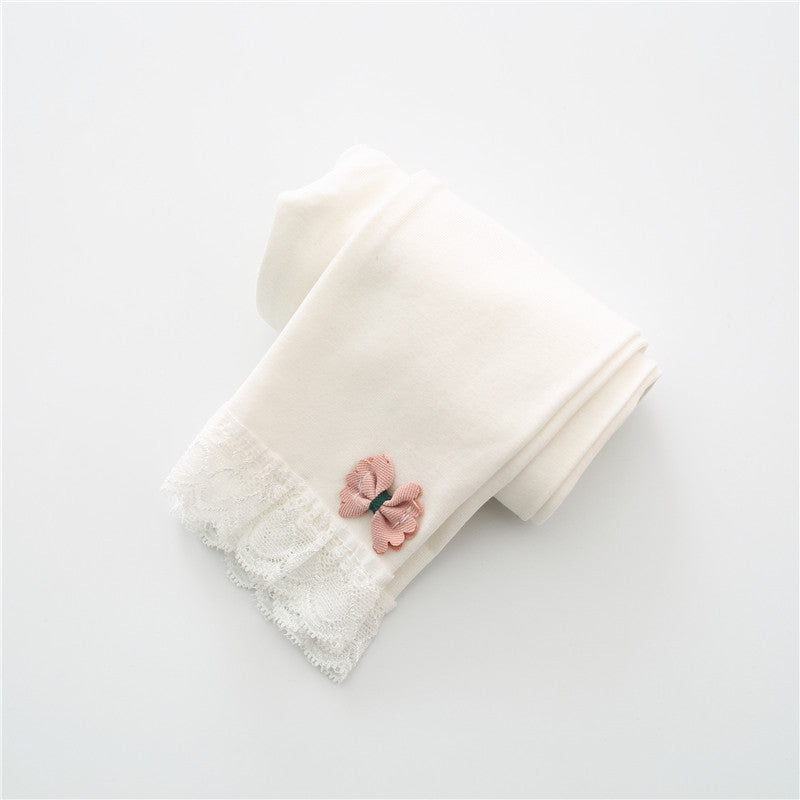 Amber Cotton Baby Girl Leggings