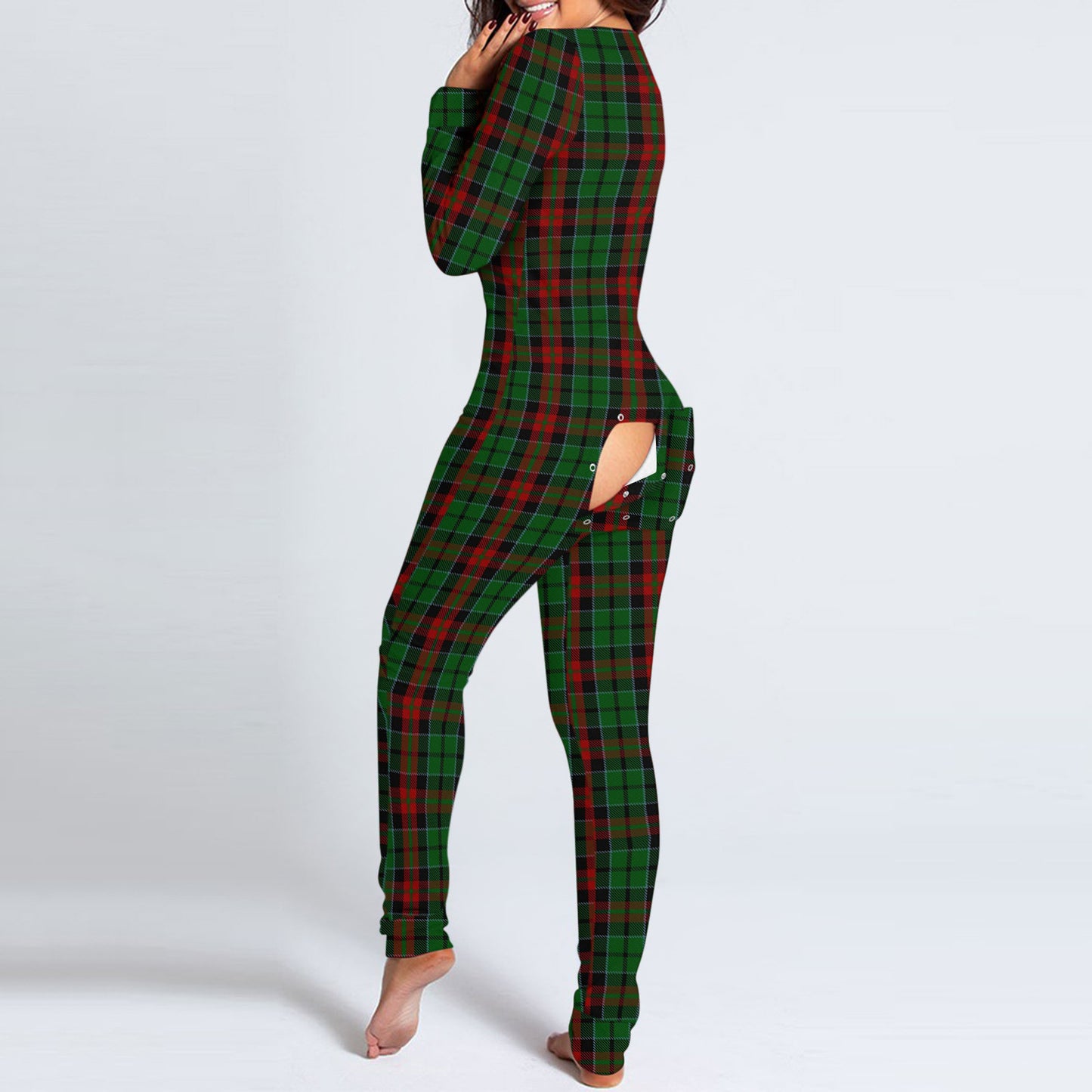 Women's Halloween Functional Button Flap Jumpsuit